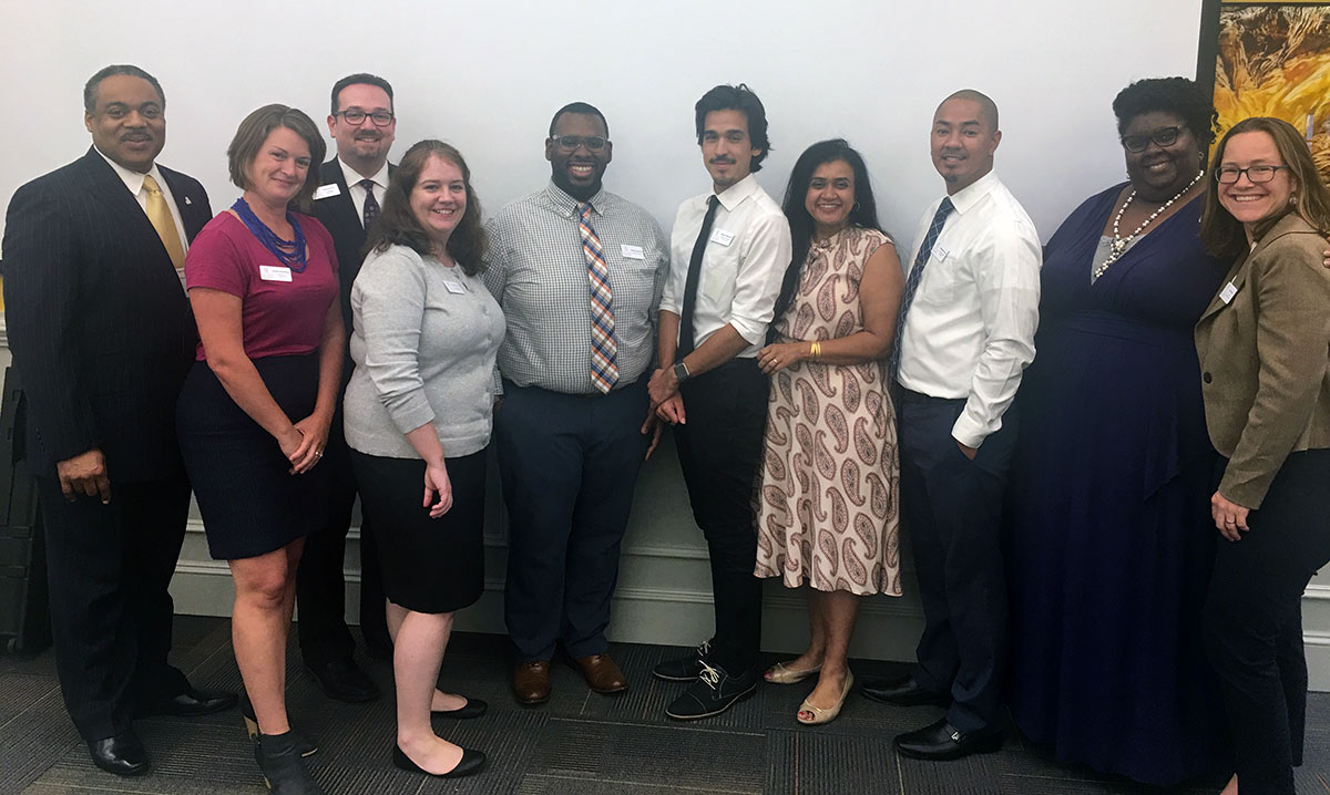 In 2018, Dr. Joshi presented on 'Race and Religion in America' at a Virginia Center for Inclusive Communities (VCIC) Board Retreat. Pictured here: Dr. Joshi with VCIC Board members and staff.